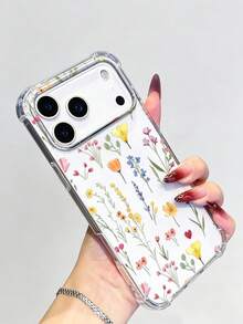 1件「小花」彩色花卉手機殼，四角防摔保護殼，相容 Apple 17 Pro Max、Galaxy A57/S26/S24/S25 Plus/S23 Ultra/A16/A35/A25/A55、Pixel 9 Pro、Pixel 8、Pixel 7、 G85、Infinix Hot 50 Pro+，清新簡約，適合送禮給朋友或個人使用 - 無色 - 查看 5