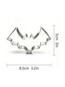 1pc/5pcs Halloween Cookie Cutter Set, Stainless Steel, Bat, Ghost, Pumpkin, Spider, Witch Hat Shapes, Mini Halloween Molds, Vegetable Fruit Press Molds, Baking Holiday Fun - Multicolor - View 12