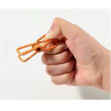 10pcs Practical PVC Coated Steel Clips, Used For Sealing Food Packaging, Potato Chip Bags, Clothes And Paper - 20pcs (Random Color) Dresses, Pants, Shoes, Jeans, Boots, Skirts, Beachwear, Spring, Minimalist, Suitable For Home Use - Multicolor - View 4