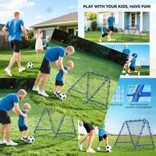 Double Sided Football Rebounder Net, Football Rebound Goal With Five Adjustable Angles, Blue - T0001-01-303 - View 3