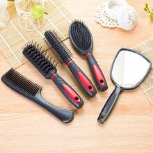 Women's Hair Styling Comb 5-Piece Set, Styling Tool Kit Including Curling Comb, Anti-Static Comb, Hair Care Set And Mirror, No Static, Create Beautiful Makeup Look (Multi-Color) - Multicolor - View 5