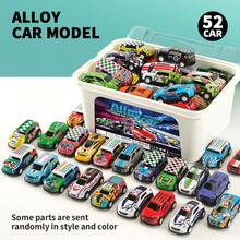 UINLE Baby 22/32/52pcs Children's Alloy Toy Cars - Storage Box Set, Friction-Powered Sliding Cars, Push-Pull Mini Racing Car Models, Kids Toy Cars, Boys Toy Cars, Desktop Racing Toys, Random Pattern Matching, Birthday Gifts, Holiday Gifts, Back To School Gifts For Boys And Girls - Multicolor - View 13