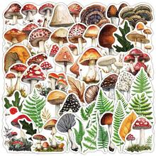 50Pcs Mushroom Stickers Scrapbook Aesthetic Stickers Funny Fall Forest Nature Stickers Decorations Dirt Bike Stickers Vinyl Waterproof Stickers For Water Bottle,Computer,Laptop,Phone,Luggage,Notebook,Fridge - Multicolor - View 2