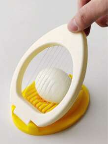 Egg Slicer, Multi-Function Egg Slicer, Kitchen Accessories, Fruit Salad Slicer, Kitchen Gadget, Egg Slicing Tool, Creative Kitchen Tool; Suitable For Slicing Hard-Boiled Eggs, Strawberries, Ham, Fruits And More - Multicolor - View 4