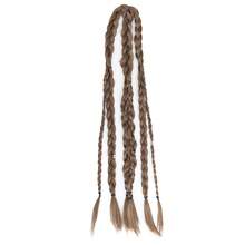 24 Inch Viking Men's Hair Extensions, Handmade Braided Clip-In Ponytail Hair Piece, Suitable For Viking Costume And Renaissance Warrior Accessories, Halloween - Multicolor - View 13