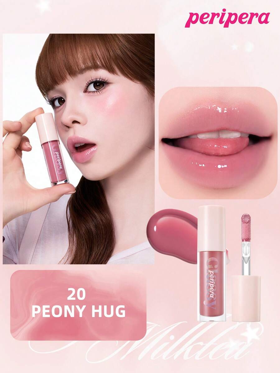 Peripera K-Beauty Ink Glasting 唇釉，純素，含植物萃取油，水感裸色唇釉，鏡面水光唇釉，玻璃感唇釉，豐唇效果，自然保濕，輕盈滋潤，提亮光澤，持久舒適，不黏膩