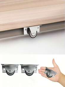 2/4/8pcs Silent Rubber Casters, Drawer Wheels, Suitable For Furniture, Cabinets, Tables, Side-Mount Low-Profile Replacement Wheels - Side-mounted Wheels - View 2