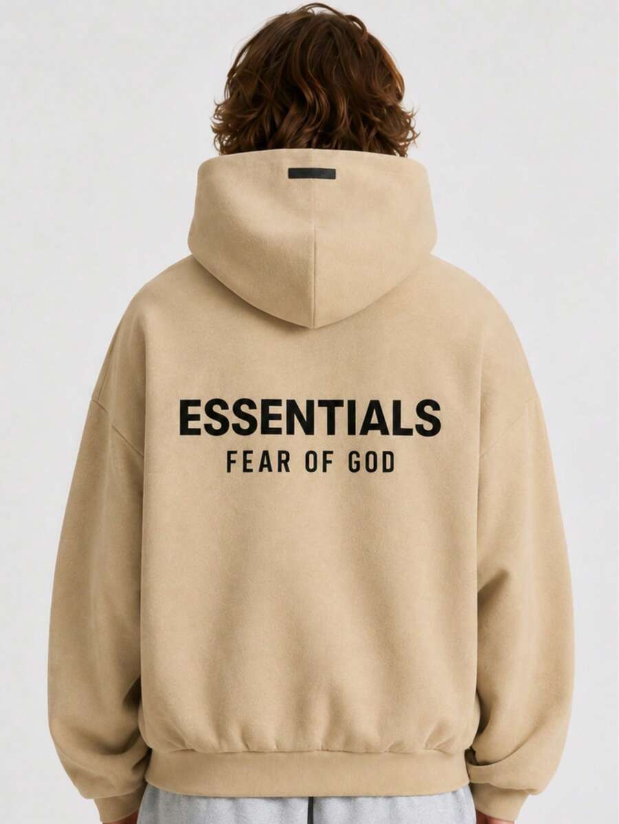 Fear Of God Essentials Fleece Hoodie (FW24) Unisex - Sand - View 1