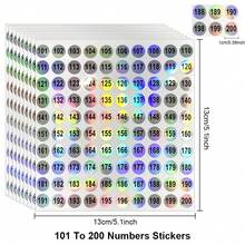 10 hojas de pegatinas planas láser con números del 1 al 1000, etiquetas redondas reflectantes, pegatinas de etiquetas para botellas de esmalte de uñas y cosméticos, marca decorativa autoadhesiva DIY - Láser digital - Ver 12