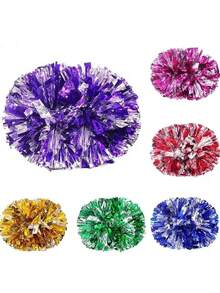 2 Packs Football/Basketball Cheerleading Handballs, Four-Finger Metal Series Football Handballs, Square Dance Game Props, Dance And Cheerleading Props, Suitable For Outdoor Sports Team Performance Handballs, Football World Cup Cheering Wristbands - Multicolor - View 4