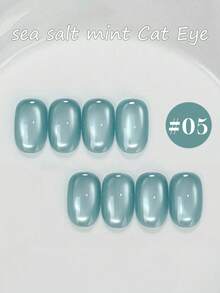 MISS SHAKA 10ml Summer Nails Ice Transparent Sea Salt Mint Blue Green Glass Bead Cat's Eye Gel Nail Polish Glue 2026 Whitening All-Match Popular In All Season Blue And Green Glass Beads Cat's Eye Nail Glue For Nail Salon Home DIY Nail Supplies - Multicolor - View 10