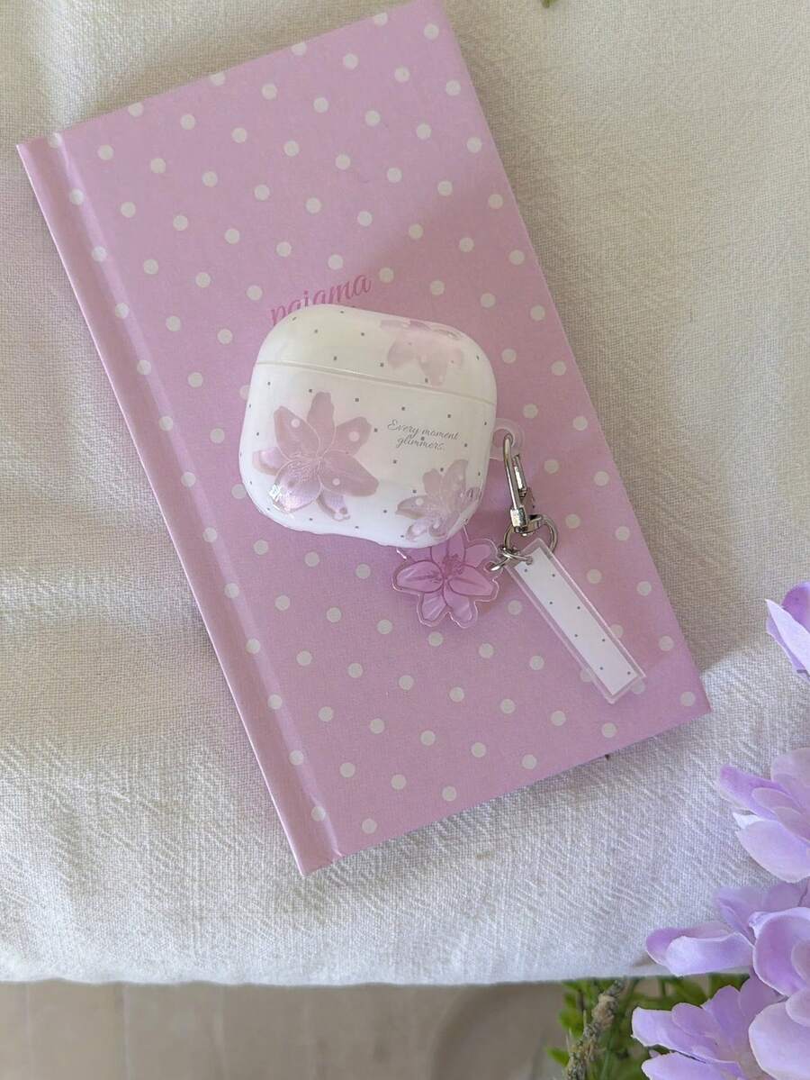 Casing Pelindung Earphone Polka Dot Girl Lily Flower 4 Baru Pro 3 Pelindung Earphone Generasi ke-3 Casing Earphone Generasi ke-2 dan ke-3 Versi Peredam Kebisingan Generasi ke-3 dan ke-4 Lucu - Baby Pink - View 1