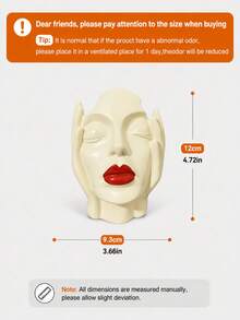 1pc Resin Face Makeup Brush Holder, Artistic Female Head Cosmetic Organizer With Red Lips, Decorative Vanity Storage For Makeup Brushes, Beauty Tools & Pens, For Dressing Table, Bedroom, Bathroom Counter, Office Desk, Home Decor, Gift For Women - New Product - View 10