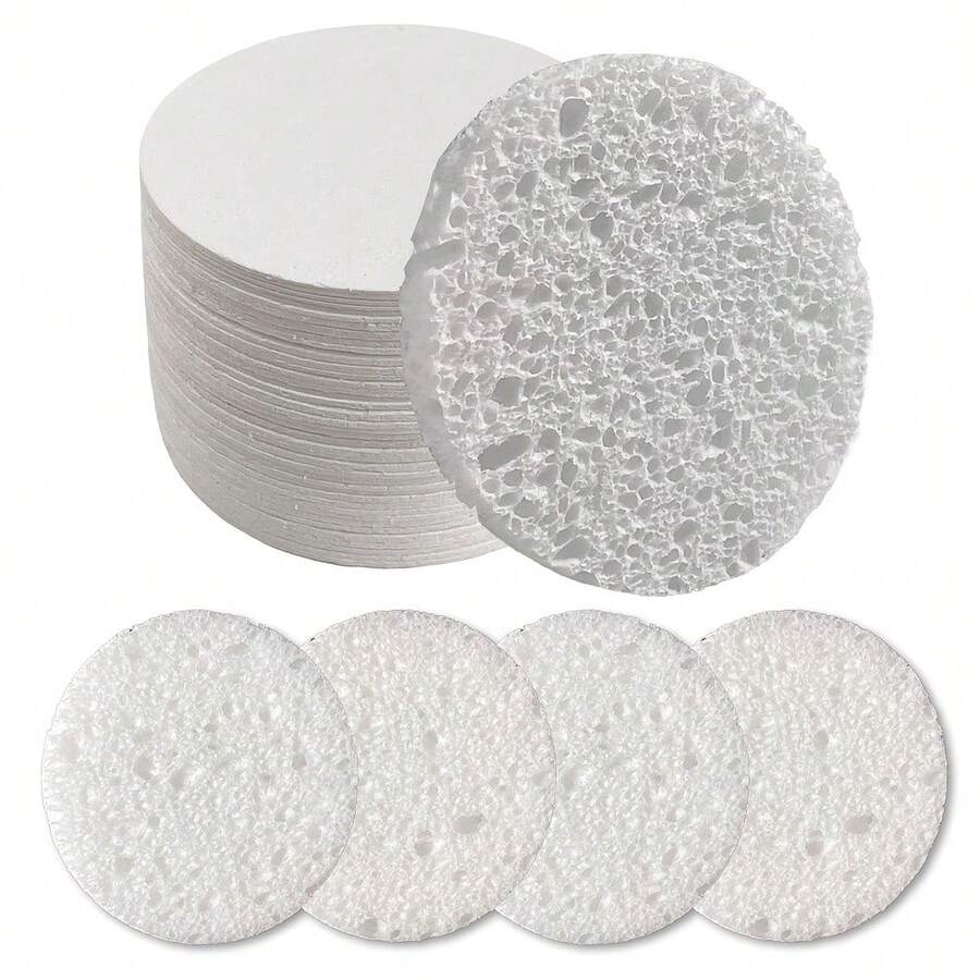 8/20 Round Facial Cleansing Sponges, Compact Cleansing Sponges, Specially Designed For Makeup Removal, Exfoliation, And Cleaning, Perfect For Travel Cleaning Use