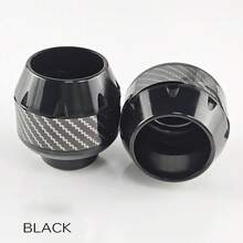 1 Set Of 2 Aluminum Alloy Front Fork Shock Cups, Carbon Fiber Texture Decor Fork Guard, Anti-Collision Mod Parts Fit Dirt Bike Motorcycle Electric Scooter - A - View 12
