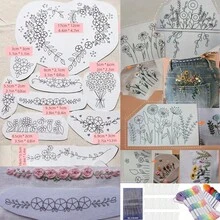 3pcs Water-Soluble Embroidery Stabilizer Sheets With Self-Adhesive Backing, Easy To Use Sewing Stabilizer Paper For Hats, Gloves, Garments And Other DIY Projects - Black and White - View 2
