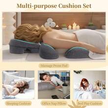 Prone Sleeping Pillow And Chest Pad Set, Ergonomic Massage Face Pillow, Breathable Memory Foam Massage Pad Set, Suitable For SPA, Home And Prone Sleepers, Prone Massage Pillow With Non-Slip Bottom - Dark Grey - View 3