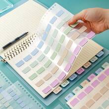 Morandi-Farbe Macaron halbtransparente Index-Aufkleber, beschreibbare Seitenreiter für Planer, Tagebuch, Dokumente und Aktenklassifizierung, Bürobedarf - A - Übersicht 4
