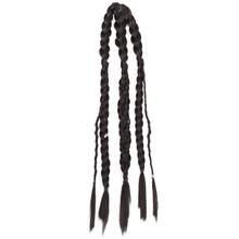24 Inch Viking Men's Hair Extensions, Handmade Braided Clip-In Ponytail Hair Piece, Suitable For Viking Costume And Renaissance Warrior Accessories, Halloween - Multicolor - View 8