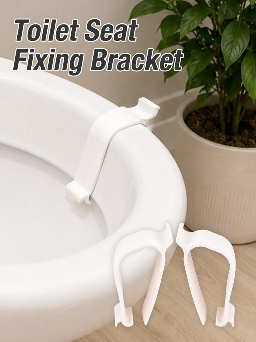 Set Of1/ 2 Toilet Seat Retainers. Ideal For Loose Or Unstable Toilet Seats That Have Shifted Out Of Place, These Retainers Make It Easy To Realign The Seat And Prevent It From Moving, Making Them A Handy Helper In The Bathroom - Multicolor - View 1