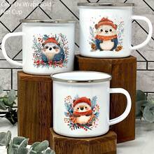 12pcs Watercolor Winter Christmas Hedgehog Transfer Paper UV DTF Waterproof & Scratch-Resistant Vinyl Transfer Paper For DIY Crafts, Cups, Home Decor, Christmas Wall Removable, Holiday Decor Accessories, Holiday Graphic Designs Featuring Snowy - Multicolor - View 4