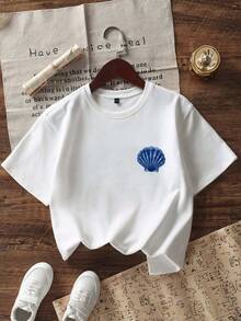 Tween Girl Casual Fun Graphic Print Crew Neck Short Sleeve T-Shirt Summer Top - White - View 5