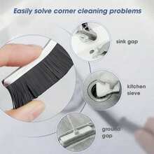 1pc Long Handle Gap Cleaning Brush, Heavy Duty Deep Cleaning Brush, Suitable For Bathroom, Bathtub, Kitchen, Tile Gaps, Window Tracks And Various Narrow Gaps, Multi-Functional Household Cleaning Tool - Standard Model - View 4