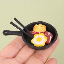 Miniatur Dapur Rumah Boneka dengan Peralatan Masak Realistis, Model Makanan, Wajan Realistis, Steak, Pasta, Botol Minyak, Cocok untuk Adegan Dapur Rumah Boneka, Model Restoran, Model Dapur Mainan, Dekorasi Adegan Miniatur - Beraneka warna - View 5