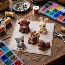 1 buah Kit DIY Hewan Manik-Manik Mini 3D Baru 2026, Set Mosaik Manik-Manik Burung & Hewan Halaman Belakang Lucu Buatan Tangan, Hadiah Dekorasi Kreatif Penghilang Stres untuk Dewasa, Remaja & Pemula - beraneka warna - View 4