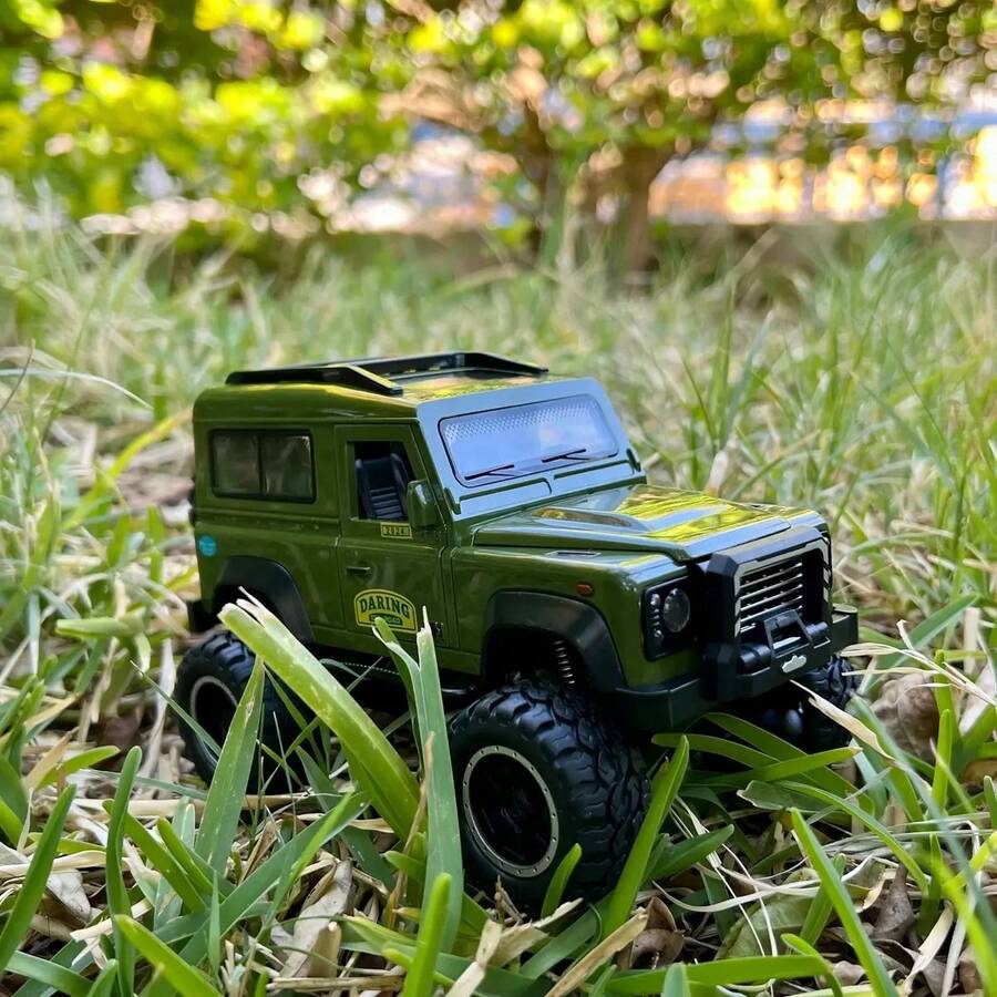 Off-Road Scale Model Toy Truck With Lights And Sound - Olive Green - View 1