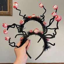 1/2pcs New Halloween Eyeball Headband, Funny Cosplay Atmosphere Prop Headwear, Halloween Decoration - Multicolor - View 7