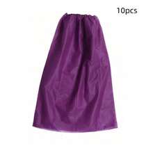 5pcs/Set Jubah Mandi Sekali Pakai dari Kain Non-Woven yang Dapat Diatur Ukurannya, Cocok untuk Wanita, Sauna, Salon Kecantikan - Hitam - hitam - View 19