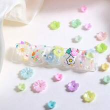 6格馬卡龍幻彩五瓣花美甲飾品，女性DIY美甲沙龍裝飾用品美甲配件 - 彩色 - 查看 6