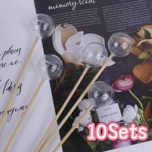 10/5 Sets DIY Candy Chocolate Bouquet Kit, Includes 10 Clear Hollow Balls And 10 Bamboo Sticks, Suitable For Wedding, Graduation, Mother's Day, Anniversary, Birthday, Back To School, Valentine's Day, Halloween Surprise Gift Packaging Craft Materials - Popular Items - View 14