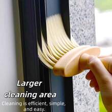 1/2pcs Dusting Tool, Window Sill Groove Gap Brush, Window Track Dust Removal, Household Cleaning Soft Bristle Brush - Yellow - View 5