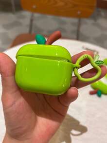 Apple 圖案半透明可愛 3D 蘋果設計 Pro 3/Pro 2/3代 藍牙耳機保護殼 2代 Apple 4 - 綠色 - 查看 9