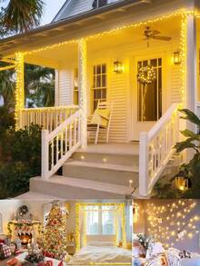 1pc 20m-3m Home Decorative LED Fairy Light String,Room Decor LED Lights, Weddings/Birthday Party Decor Light,Outdoor Yard Decor Lights String - 均碼 - 查看 4