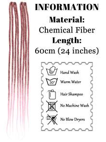 Synthetic BB Clip Dreadlock Hair Extensions Dreadlock Extensions Hip-Hop Ombre Hair Extensions, African Tribe Style - Multicolor - View 3
