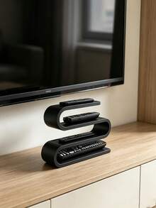 1pc Curved S-Shaped Multi-Layer Remote Control Storage Rack, Home Living Room Bedside Desktop Remote Key Phone Organizer Storage Shelf, Remote Control Storage Box, Decorative Ornament, Suitable For Living Room, Bedroom, Desk To Store Remote Controls And Daily Necessities. Dorm Storage, Home Decor, Ideal Housewarming Gift Choice - Multicolor - View 6