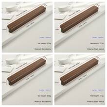 4pcs Minimalist Long Bar Solid Wood Cabinet Pulls L Shaped Oak Walnut Drawer Handles For Kitchen Cupboard Wardrobe Furniture Hardware Accessories - 4pcs - View 17