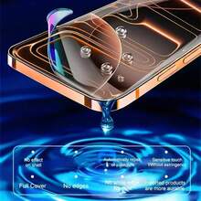 2pcs Full Coverage Waterproof Gel Film, Compatible With IPhone 17/16/15/14/13/12/11/17 Pro Max/16 Pro Max/17 Air/16E/Plus/Mini/X/Xr/Xs Max/7/8/Se2/Se3, Soft Screen Protector, Anti-Fingerprint, Anti-Scratch, Compatible With Phone Cases, Smooth Surface, Bubble-Free - Clear - View 4
