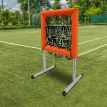 Adjustable Height Baseball Pitching Net, Portable Training Net With 9 Target Pockets For Softball Pickleball Training - Orange - View 3