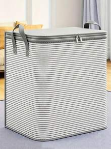 1pc Extra Large Portable Foldable Clothes Storage Bag With Durable Handle, Suitable For Closet Storage, Can Organize And Store Clothes, Bedding, Quilts, Duvets, Closet Storage, Gift For Mom, Christmas Gift - Multicolor - View 3