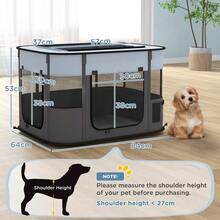 Foldable Dog Pen With Storage Bag For Indoor/Outdoor Use, Portable Pet Playpen, With Ground Stakes - T0001-01-6999 - View 12
