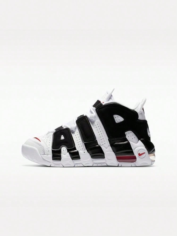 青少年 NIKE AIR MORE UPTEMPO (GS) 休閒中筒運動鞋 415082-105 - 黑與白 - 查看 1