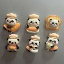 6pcs Panda Chef Refrigerator Magnets, Animal Decorative Fridge Magnets, Suitable For Kitchen Office Whiteboard Storage Cabinet And Dishwasher, Kitchen Decor, Home Decor, Holiday Gift For Friends, Party Favor - Panda Chef - View 6