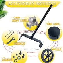 Adjustable Height String Trimmer Support Wheel With 26mm Handle Clamp 6 Wheels Walk Behind String Trimmer Auxiliary Attachment - C - View 2