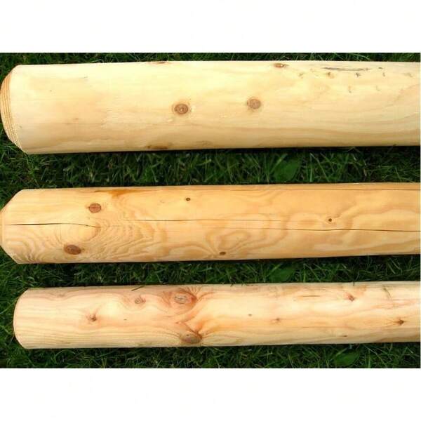 Log posts WOODEN POSTS larch round, wooden post fence posts made of larch wood-
