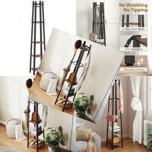 Industrial-Style Four Shelf Coat Stand - Brown/Black - T0001-01-3810 - View 3
