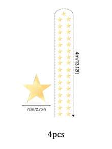 1 Set Macaron Color Birthday Party Decoration Kit - 197ft Crepe Paper Ribbon And 100 Paper Strips (For Making Chains) - 20ft Double-Sided Gold Star Garland Backdrop, Suitable For Birthday, Wedding, Macaron Theme Party Decoration And DIY Crafts - Macarons - View 13